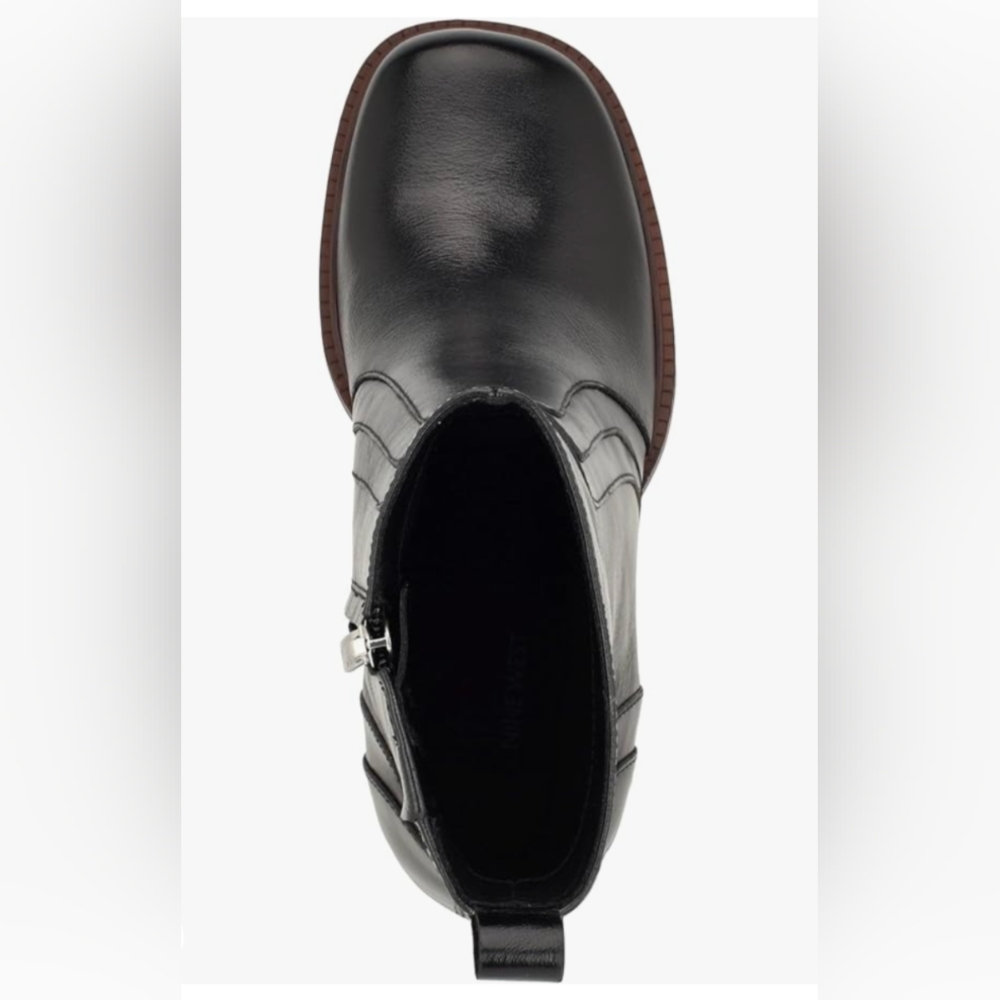 NINE WEST DONAD Platform Black Bootie, Size 8.5M NIB - Picture 5 of 6